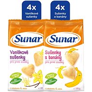 Sunar Vanilkové a banánové sušenky 6× 175 g - Sušenky pro děti