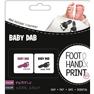 Baby Dab Barva na dětské otisky - fialová, šedá  - Sada na otisky