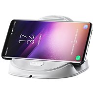 Bezdrátová nabíječka Baseus Silicone Horizontal Desktop Wireless Charger White - Bezdrátová nabíječka