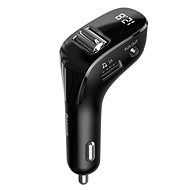 Nabíječka do auta Baseus Streamer F40 AUX Wireless MP3 FM Transmitter Car Charger 15W Black - Nabíječka do auta