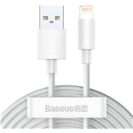 Baseus Simple Wisdom Lightning Data Cable 1.5m White (2 ks) - Datový kabel