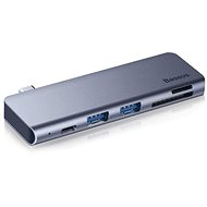 Baseus Harmonica Five-in-one HUB Adapter, Grey - Replikátor portů