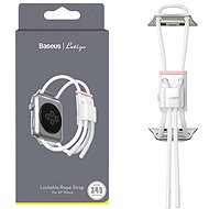 Baseus Lockable Rope Strap pro Apple Watch 42mm / 44mm White&Pink - Řemínek