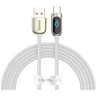 Baseus Display Fast Charging Data Cable USB to Type-C 5A 1m White - Datový kabel