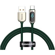 Baseus Display Fast Charging Data Cable USB to Type-C 5A 1m Green - Datový kabel