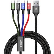 Baseus Fast 4 in 1 Lightning + USB-C + 2x MicroUSB Cable 3.5A 1.2M Black - Napájecí kabel