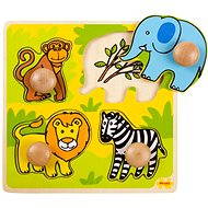 Dřevěné vkládací puzzle - Safari - Vkládačka