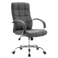 BHM GERMANY Mikos, syntetická kůže, šedá - Kancelářská židle