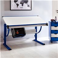 BRÜXXI Moa 118 cm, modrý - Psací stůl