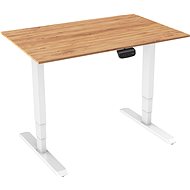 AlzaErgo Table ET1 NewGen bílý + deska TTE-01 140x80cm bambusová