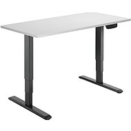AlzaErgo Table ET1 NewGen černý + deska TTE-12 120x80cm bílý laminát