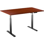 AlzaErgo Table ET2 černý + deska  TTE-01 140x80cm hnědá dýha - Výškově nastavitelný stůl