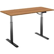 AlzaErgo Table ET2 černý + deska TTE-01 140x80cm bambusová - Výškově nastavitelný stůl