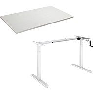 AlzaErgo Table ET3 White + Table Top TTE-12 120x80cm White Veneer - Height Adjustable Desk
