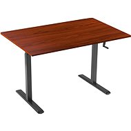 Výškově nastavitelný stůl AlzaErgo Table ET3 černý + deska TTE-03 160x80cm lamino kaštan