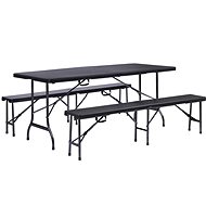 Zahradní stůl La Proromance Folding Table R180 +  2ks Folding Bench R180
