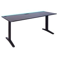 SYBERDESK ULTRA XXL, 165 x 68 x 74 - 75 cm, LED, Cable Organisation System, černý - Herní stůl