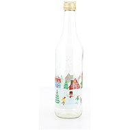 Cerve láhev s víčkem 0,5L dekor SNOW VILLAGE - Láhev na pití