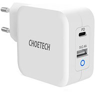 Nabíječka do sítě ChoeTech GaN Mini 65W Fast Charger White - Nabíječka do sítě