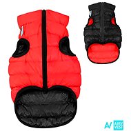 AiryVest bunda pro psy červená/černá XS 25 - Obleček pro psy