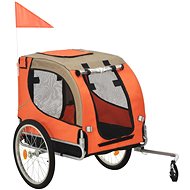 Shumee Vozík za kolo pro psa oranžovo-hnědý - Vozík za kolo pro psa