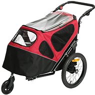 Duvo+ Bike and buggy trailer black and red up to 30kg 123 × 62 × 96 cm - Bike Trolley