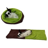 Marysa 3-in-1 for Rodents Dark Brown/Light Green - Snuggle Sack