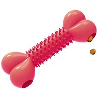 XUS Kost dentální na pamlsky červená 22 cm - Hračka pro psy