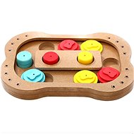 Shone Hlavolam pro pejsky dřevěná kost - Interaktivní hračka pro psy