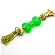 Shone Toy Kost na laně zelená - Hračka pro psy