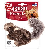 GiGwi Plush Friendz plyšová veverka šedá - Hračka pro psy