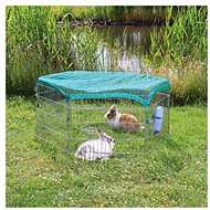 Trixie Outdoor Galvanised Playpen with Protective Net 6 Parts 63 × 58cm - Pen for Rodents