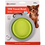 Cestovní miska pro psy a kočky Flamingo Cestovní miska silikonová zeleno/šedá 375ml