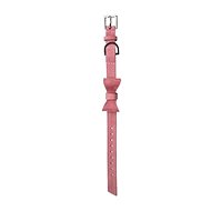 Pet Amour Collar Victoria Pink with bow XS - Leather Dog Collar