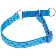 Olala Pets obojek polostahovací  tlapky 25 mm x 38-62 cm, modrá - Obojek pro psy