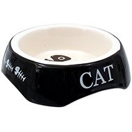 Miska pro kočky MAGIC CAT Miska potisk Cat černá 15 × 15 × 4,5 cm - Miska pro kočky