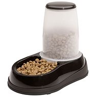 Maelson Feeding Bowl with 1500g Feed Dispenser - Black and White - 21 × 35 × 28cm - Dog bowl