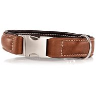 Maelson Handmade Leather Collar - Brown - Neck Circumference 43 - 49cm, Collar Thickness 35mm - Leather Dog Collar