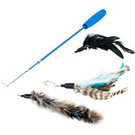 Akinu Cat Toy Rod with Feathers Set III. - Cat Toy