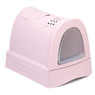 Kočičí toaleta IMAC Krytý kočičí záchod s výsuvnou zásuvkou 40 × 56 × 42,5 cm růžový