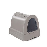 Kočičí toaleta IMAC Krytý kočičí záchod s výsuvnou zásuvkou 40 × 56 × 42,5 cm šedý