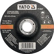 Yato Kotouč na kov 125 x 22 x 6,8 mm vypouklý brusný INOX - Řezný kotouč