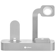 COTEetCI nabíjecí stanice Base29 3v1 pro Apple iPhone & Watch & AirPods/Pro stříbrná - Nabíjecí stojánek