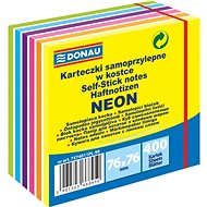 Samolepicí bloček DONAU 76 x 76 mm, 400 lístků, neon-pastelový - Samolepicí bloček