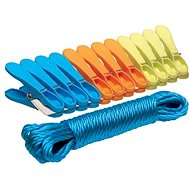 HOMEPOINT Braided Clothes Line, 20m + 12 Jumbo Pegs - Clothes Line