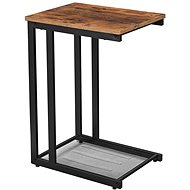 Side table Stella, 65 cm, brown / black - Side Table