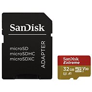 Paměťová karta SanDisk MicroSDHC 32GB Extreme + SD adaptér - Paměťová karta