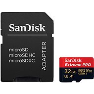 Memory Card SanDisk MicroSDHC 32GB Extreme Pro A1 UHS-I (V30) + SD Adapter