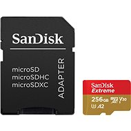 Paměťová karta SanDisk MicroSDXC 256GB Extreme + SD adaptér - Paměťová karta