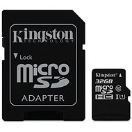 Paměťová karta Kingston Canvas Select MicroSDHC 32GB UHS-I U1 + SD adaptér